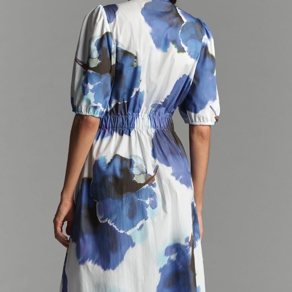 Hutch Annette Puff Sleeve Midi Dress NWT - Picture 4 of 4